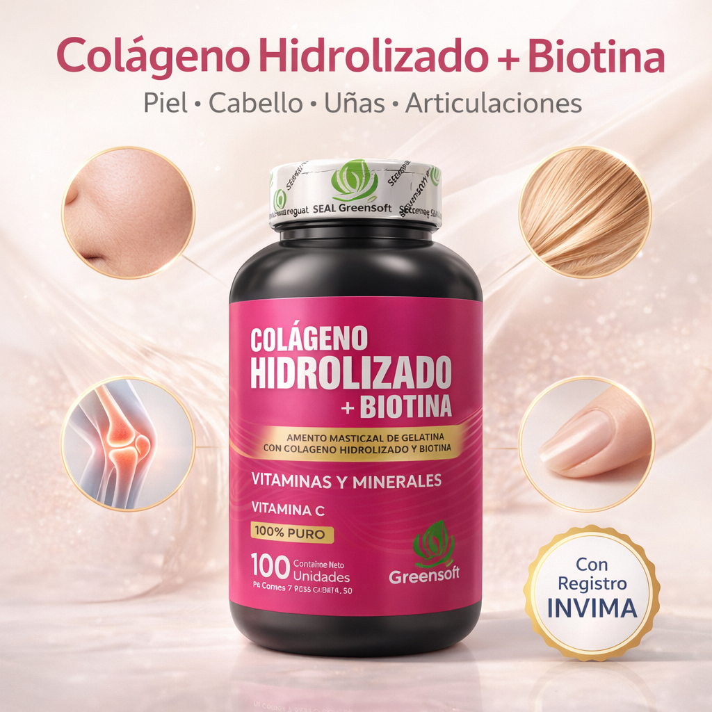 COLÁGENO HIDROLIZADO CON BIOTINA Y VITAMINA C - Pack X2