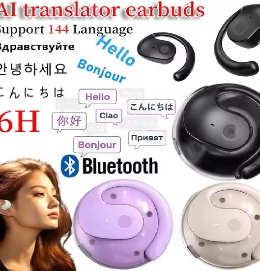 Audífonos Traductores Inteligentes Open-Ear con IA | 156 Idiomas
