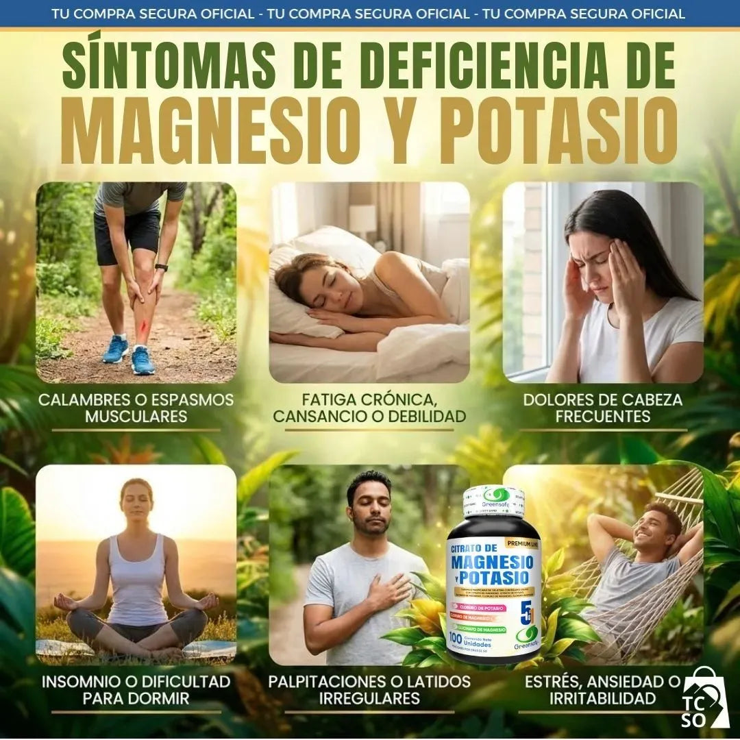CITRATO DE MAGNESIO Y POTASIO 5 en 1 - FÓRMULA PREMIUM