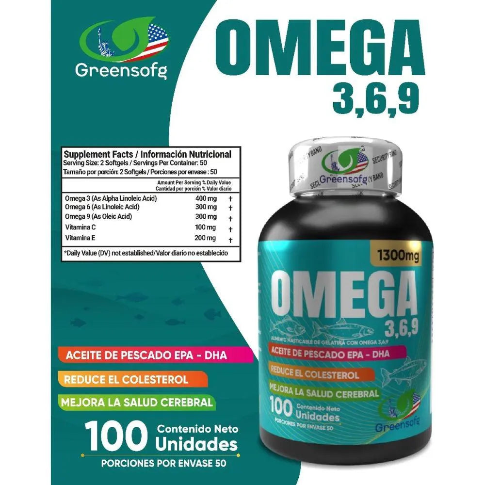 OMEGA 3,6,9 con Vitaminas C y E - Pack X2