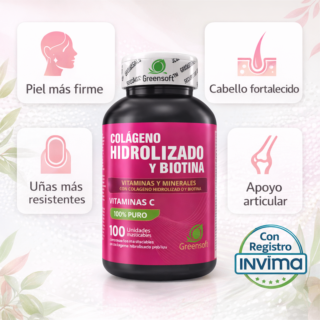 COLÁGENO HIDROLIZADO CON BIOTINA Y VITAMINA C - Pack X2