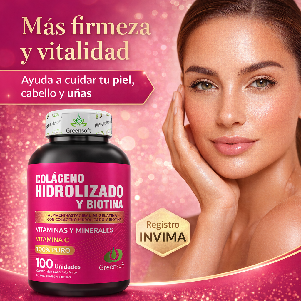 COLÁGENO HIDROLIZADO CON BIOTINA Y VITAMINA C - Pack X2