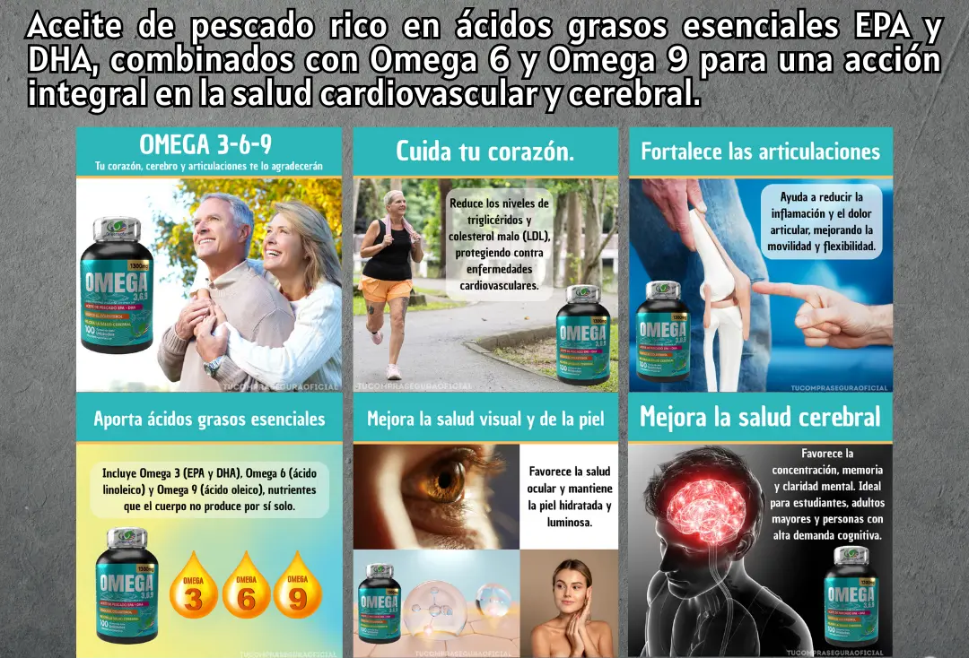 OMEGA 3,6,9 con Vitaminas C y E - Pack X2