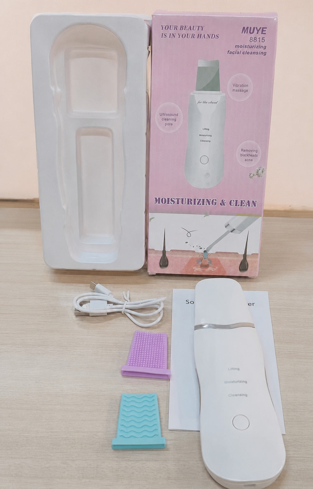 Limpiador Facial Ultrasónico 3 En 1