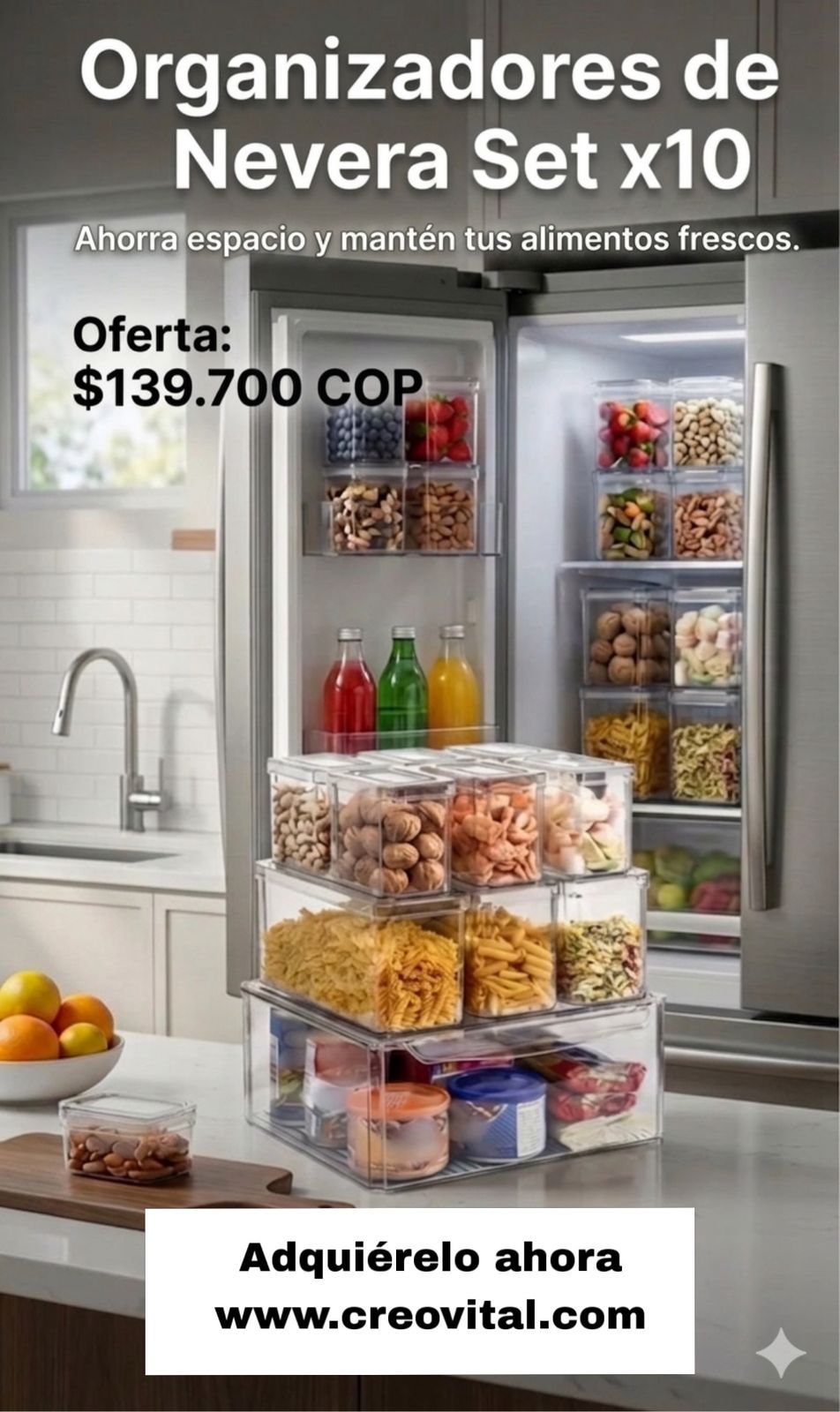 Organizadores de Nevera Set x10