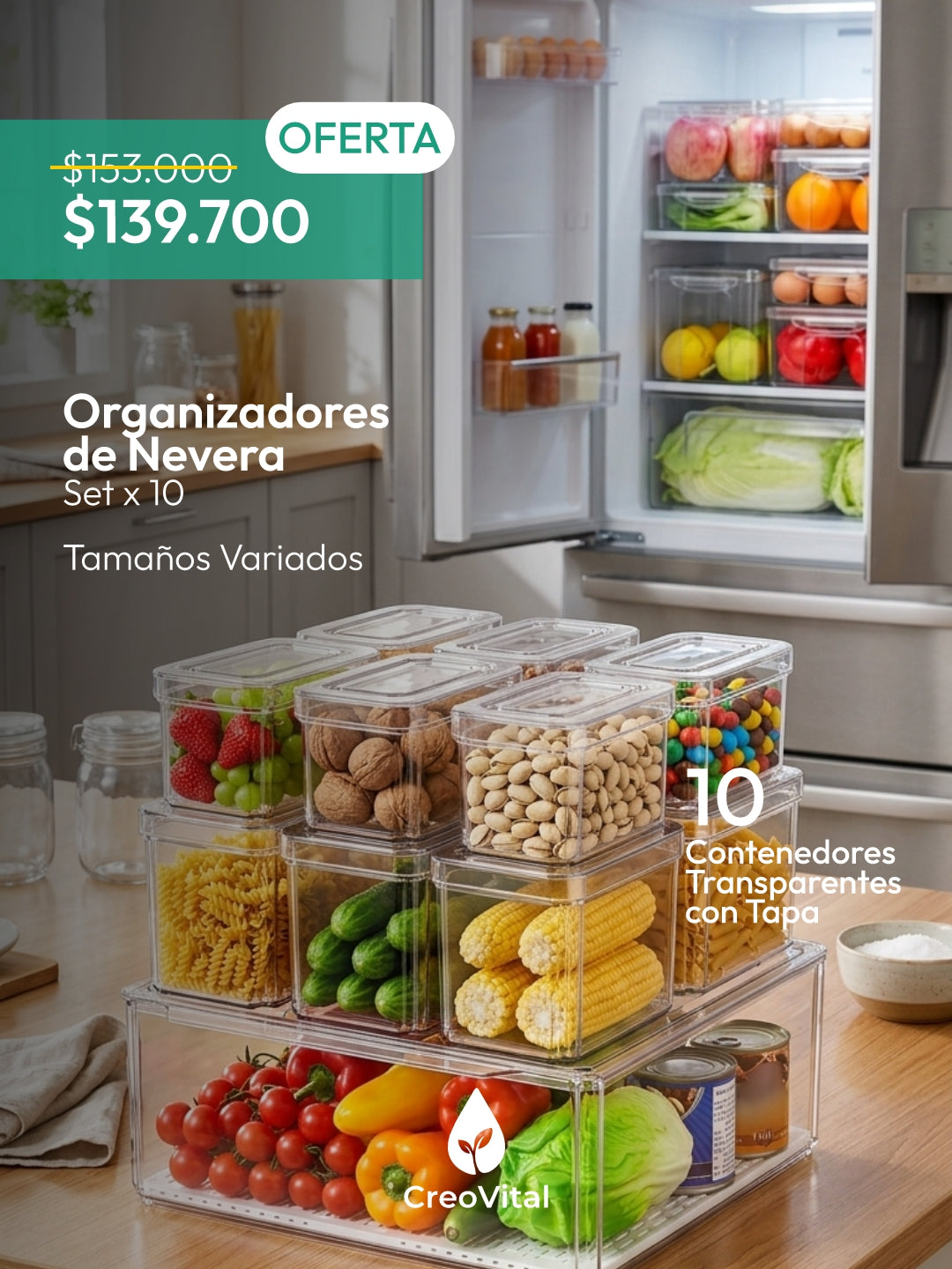Organizadores de Nevera Set x10