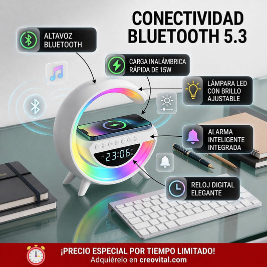 Parlante Bluetooth con Lámpara LED 5 en 1