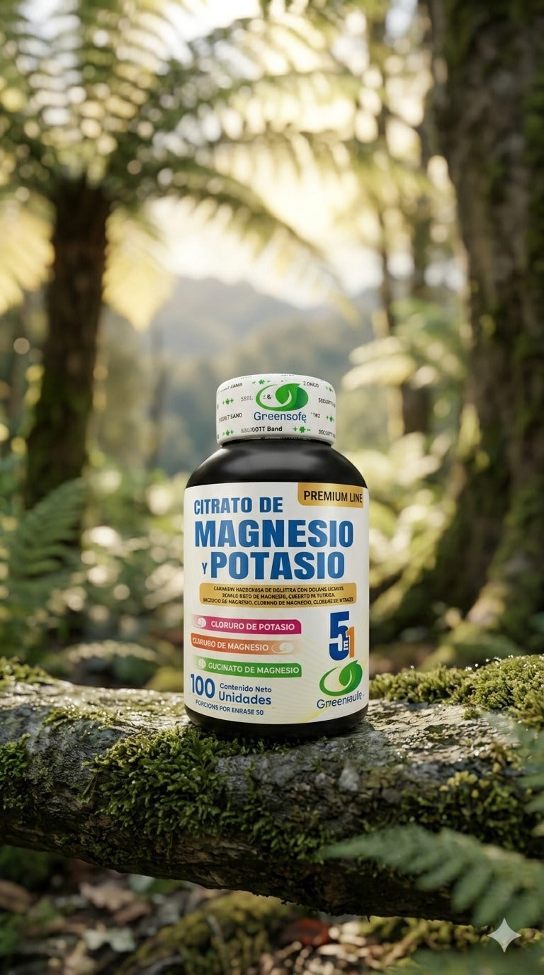 CITRATO DE MAGNESIO Y POTASIO 5 en 1 - FÓRMULA PREMIUM
