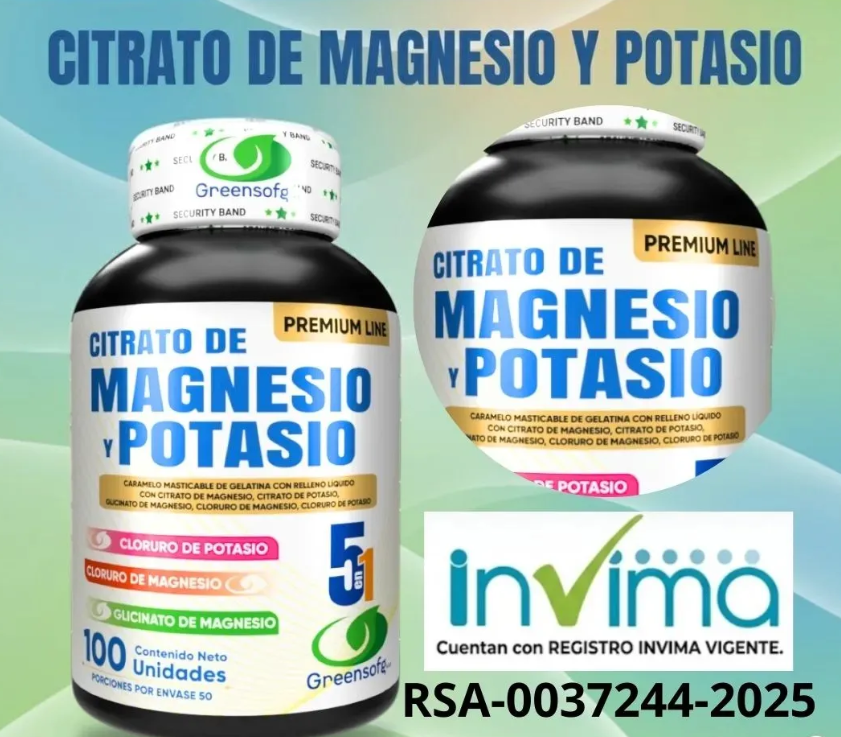 CITRATO DE MAGNESIO Y POTASIO 5 en 1 - FÓRMULA PREMIUM